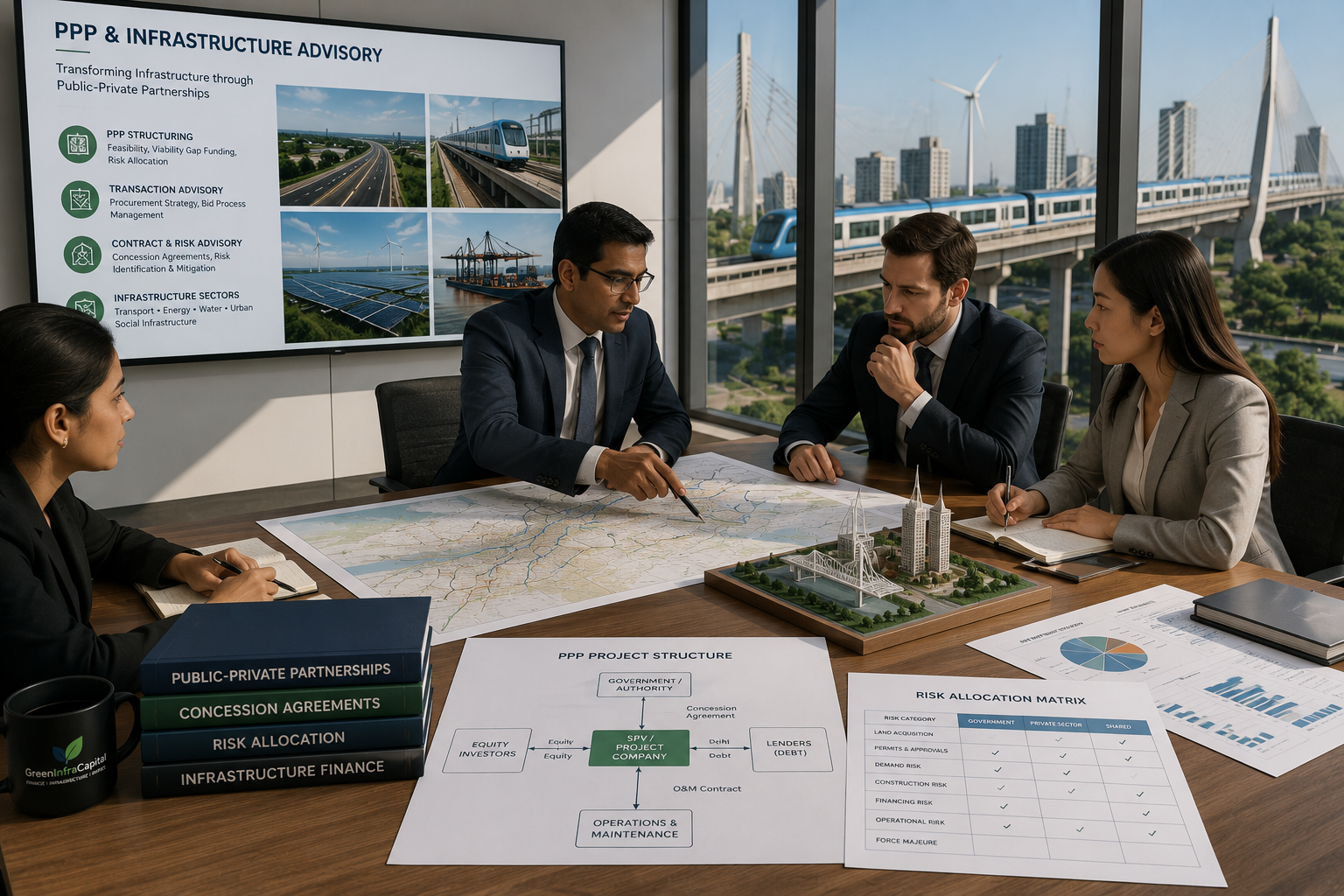 Financial dashboard used for infrastructure investment analysis